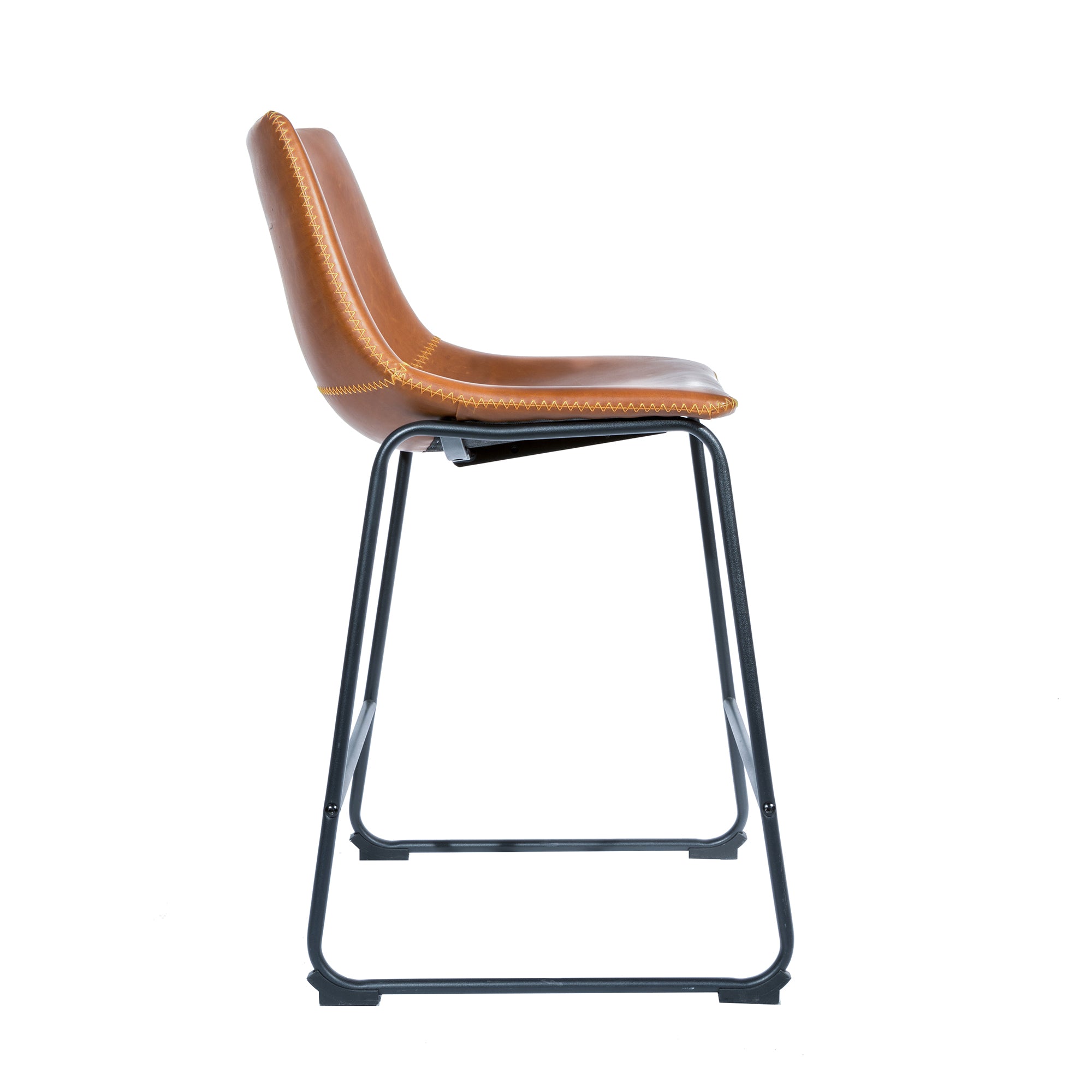 Dexter Tan Brown Set of Two Kitchen Counter Stools